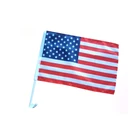 Car dealer supplier promotional flag window products window clip american flag