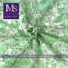 Hot Selling Water Soluble Mint Green Lace Fabric with Transparent Sequin