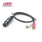 1.5M Audio Cable XLR Female to Dual RCA Male Phono Plug Cable