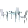 extendable glass top dining table with round corner