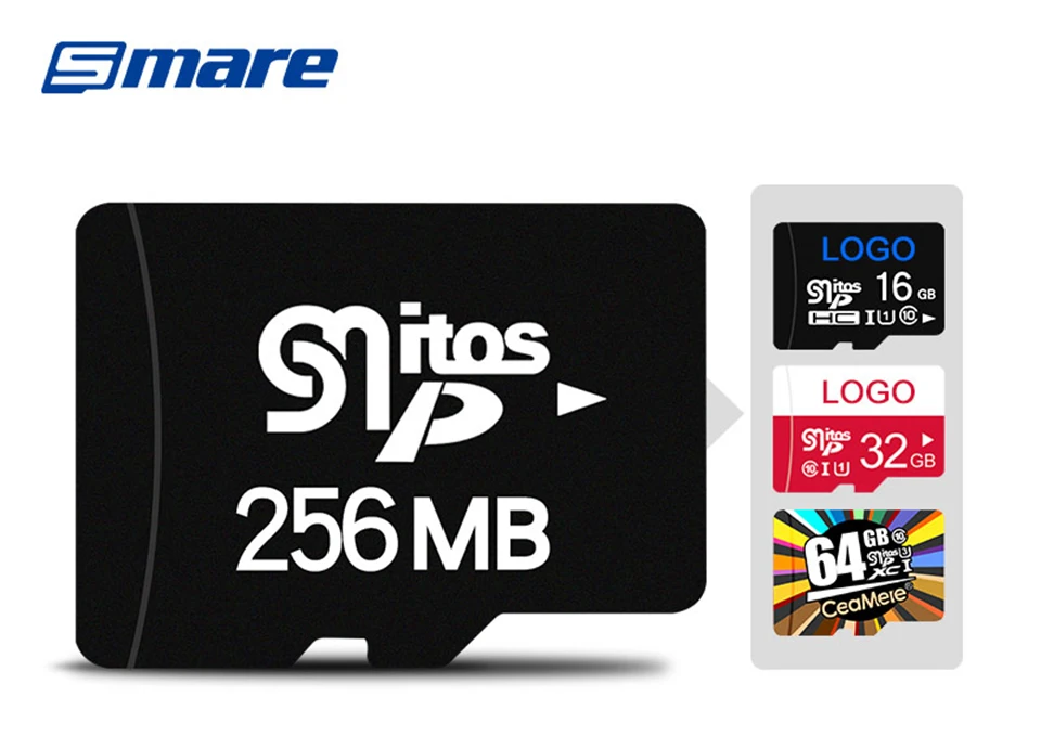 Ceamere Real Neutral High Quality True Capacity 256MB SD Card Class 4 Custom Logo Memory Flash Micro TF Kart 256MB SD Card Micro