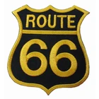 Road Iron Route 66 Road Highway Classic Trip Cutout Embroidered Sew Iron on Patch