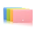 Fashion snap button closure file folder 7 pockets expanding plastic file folder