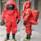 Orange safety gas tight chemical protective one-piece acid proof suit