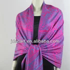 silk pashmina shawls TSV-009 LATEST 50% viscose+50% acrylic multicolor pashmina scarf