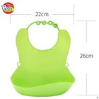 Waterproof adjustable silicone disposable baby bib