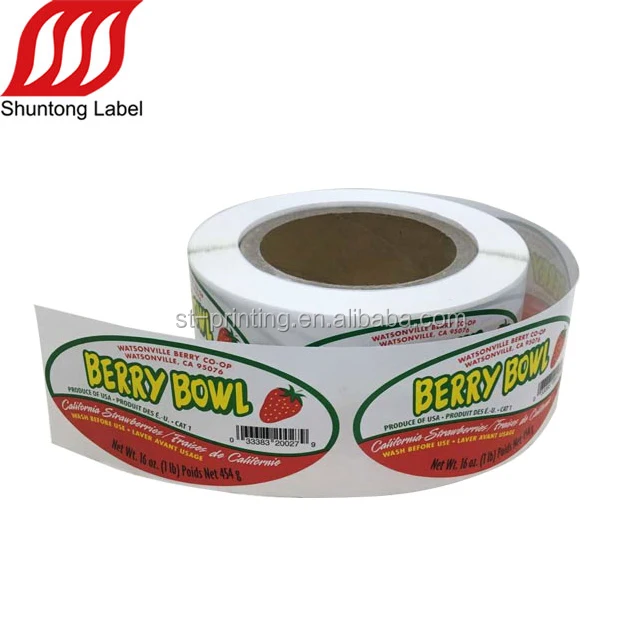 round self-adhesive label