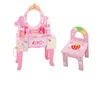 2018 Japanese princess play set wooden Dressing table with chair play set toy for Girls play beauty WDT003