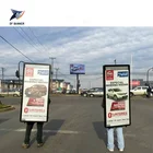 Newly 2019 Hot sale LED Backpack Billboard Digital Walking Board/ Light Boxes Outdoor Used Movable Advertising