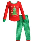 2019 new christmas baby girls pajamas kids boutique pjs clothing set