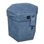 New batch custom foldable heating vibration storage stool with storage
