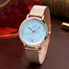 Free Shipping Round Alloy Marble Face Quartz Battery Wrist Watch MM017