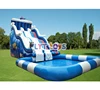 2019 hot sale commercial giant inflatable water slide with pool for sale