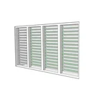 AS2047 Standard Home Used Aluminum Fixed Blind Window And Jalousie Shutter Windows Glass Louvers Window