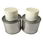 100g round screw top chemical use tin cans with plastic cap and brush
