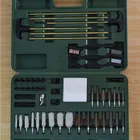 62pcs/Set Universal Gun Cleaning Kit in blow molding plastic case with brass jag