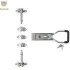 GL-11112 Steel Zinc Plated Truck Trailer Door Lock With Security Keys Handle Lock