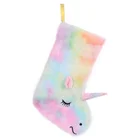 SJ299 Christmas celebrating decors custom free unicorn horn eyelash rainbow plush X'mas stocking