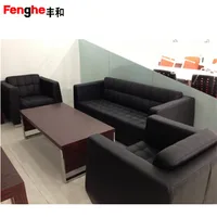 Classical design leather office reception room sofa , living room sofa furniture