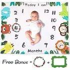 Double sided baby milestone blanket falnnel fleece 300GSM