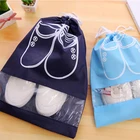 High quality wear-resitant waterproof non-woven drawstring shoe bag for travel