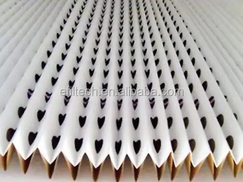 Quality V-type Honeycomb Pleat Air Filter Overspray Andreae Filter Paper
