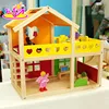 2016 new design baby wooden diy house toy, top fashion kids wooden diy house toy W06A157