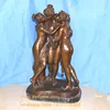 Greek Nude Woman Bronze Sculpture Three Graces Statue