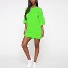 Guangzhou fashion clothes women plain shift tunic dresses lady