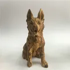 FUXUAN Dog Statue High Detail Pure Hand Carved Stone Animal Statue Dog Sculpture