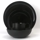 White Black Blue Pink Purple Green Color Glazed Ceramic Stoneware Dinnerware Tableware Sets