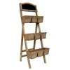 New 3 Tier Wood Plant Stand, Flower Shelf for Outdoor Greenhouse