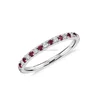 Wholesale Women's Jewelry 925 Sterling Silver Ruby Cubic Zirconia CZ Diamond Wedding Party Half Eternity Ring