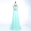 Beaded mint green prom party skirt 2019 Dubai elegant long evening dresses