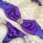 2018 Latest Women Bikini Swimwear sexy purple swimsuit bikini