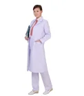 Yuneking Classic White Cotton Polyester Long Sleeve Hospital Laboratory Uniform Women Doctor Lab Coat