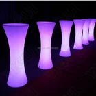 Bar Cocktail Led Light Bar Table Waterproof Plastic Battery Rechargeable Lighted LED High Bar Cocktail Table