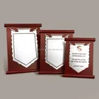 Curtain design red customs wood plaque award