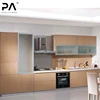 custom printing fancy aluminium profile high gloss gray lacquer finish kitchen cabinet
