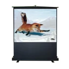 Cheap 100 inch portable fast folding floor stand movie projector screen for outdoor