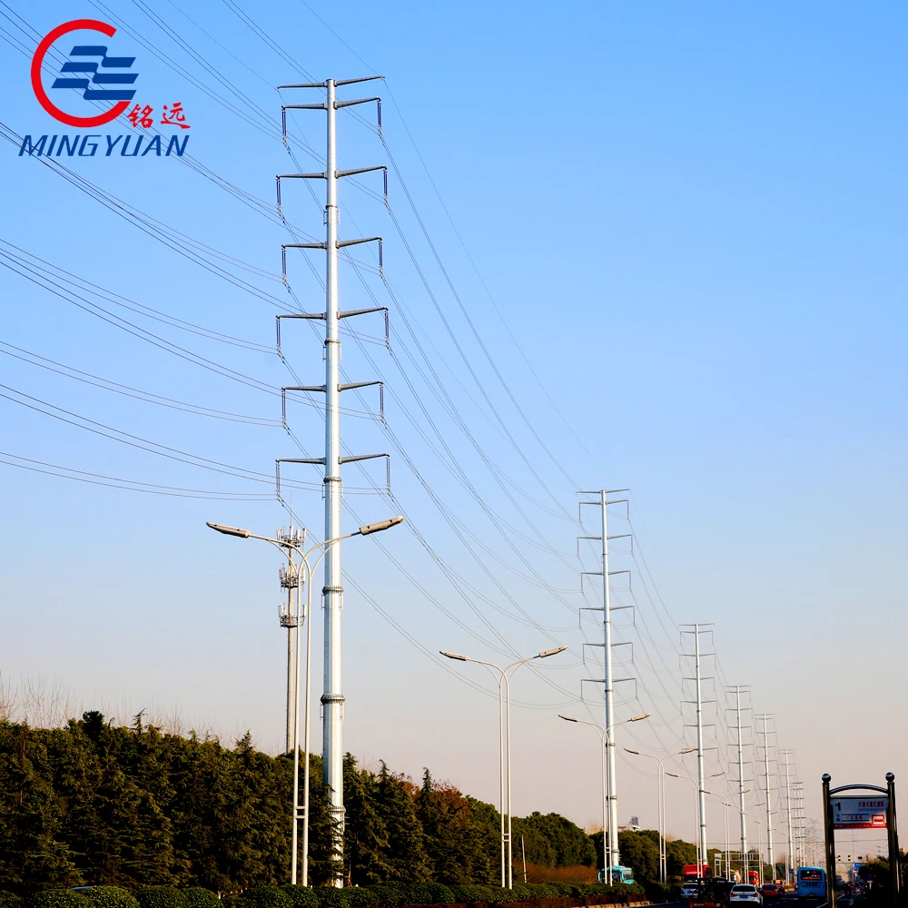 35ft 10m Galvanized Iron Electric Steel Pole Design Buy Galvanized