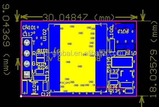 reliable GNSS module SIM68V,GLONASS board,SIM68V breakout board