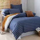 Cotton twill print simple style four-piece suit bedding Quilts