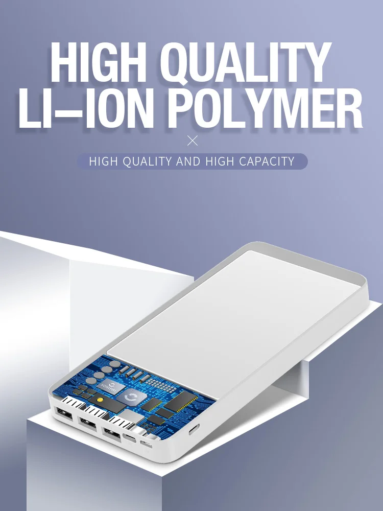 SOSLPAI best quality 3 output personalize customised fast charging 20000 mah square powerbank - ANKUX.COM