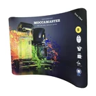 Easy Trade Booth Backdrop Easy Setup Portable Trade Show Curved Booth Backdrop
