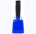MOQ 72 pcs 6.1inch metal promotional sports cowbell with handle free shipment