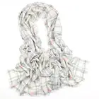 Plaid design Color Women Luxury Blanket Wrap Cashmere Woven Scarf