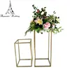 New style Different Color and Sizes Wedding Metal Flower Vase Column Stand for Wedding Centerpiece Decoration