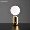 MEEROSEE Nordic Post-Modern Polished Iron Table Lamp Glass Ball Desk Lamp for Cafe Coffee Shop Decor MD85414