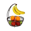 Design Decorative Metal Fruit Centerpiece Tree Bowl with Banana Hanger